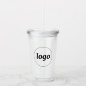 Verre En Acrylique Simple Logo Business Branding Promotional (Devant)