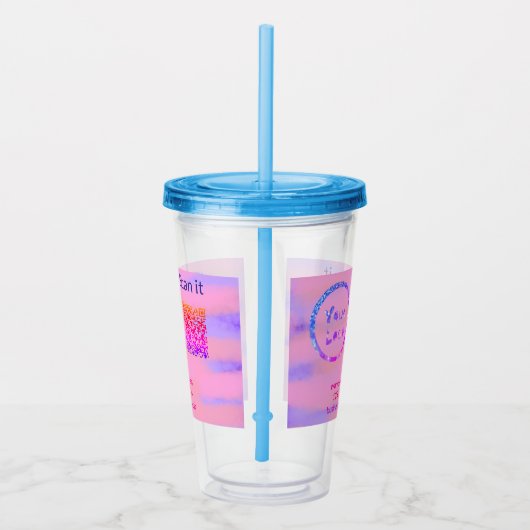 Verre En Acrylique Simple minimum q r code ajouter logo code d'analys (Droite)