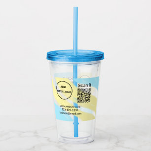 Verre En Acrylique Simple minimum q r code ajouter logo code d'analys