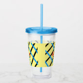 Verre En Acrylique Simple monogramme ajouter votre nom lettre man min (Droite)