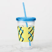 Verre En Acrylique Simple monogramme ajouter votre nom lettre man min (Gauche)