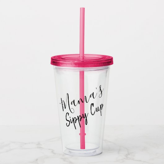 Verre En Acrylique Sippy Cup Script de maman (Devant)