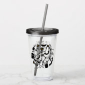 Verre En Acrylique Skeletons d'Halloween Macabre Dance (Dos)