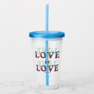 Verre En Acrylique SlipperyJoe l'amour est amour dégoulinant fondu dy