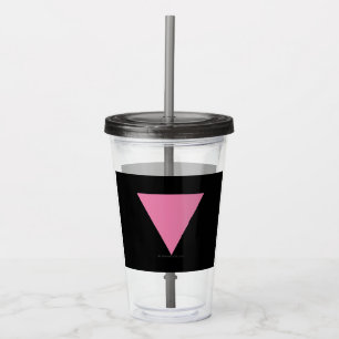Verre En Acrylique SlipperyJoe's rose triangle drapeau clair rose sym