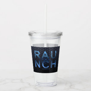 Verre En Acrylique SlipperyJoe's runch métallique grandes lettres ble