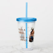 Verre En Acrylique SlipperyJoe's save horse ride paille cowboy casque (Devant)