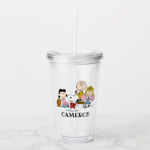 Verre En Acrylique Snoopy et Gang Play Football