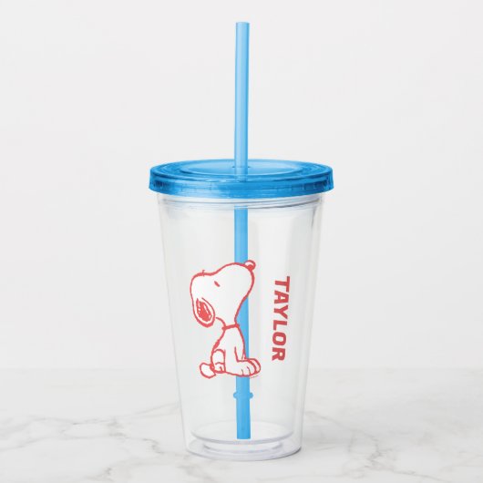 Verre En Acrylique Snoopy So Sweet Flower Pattern (Devant)