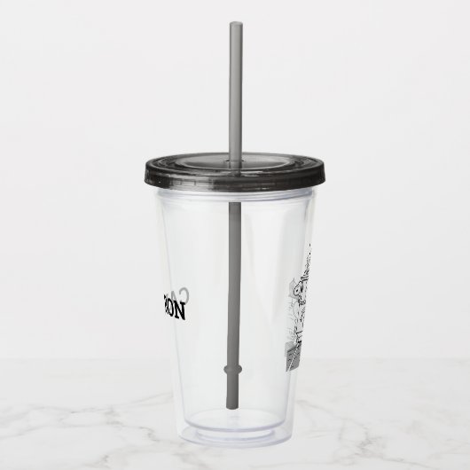 Verre En Acrylique Snoopy, Woodstock & Charlie Brown sur un chariot (Droite)