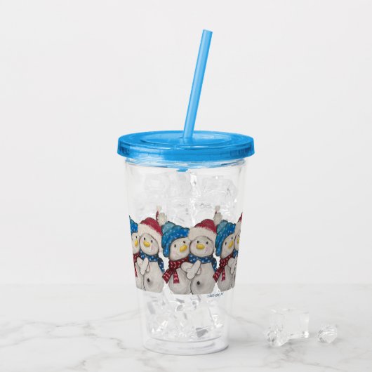 Verre En Acrylique Snowmen Acrylique Tumbler (Dos glace)