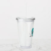 Verre En Acrylique Soirée d'accueil turquoise personnalisée (Droite)