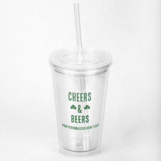 Verre En Acrylique Soirée Fête Bières et Acclamations