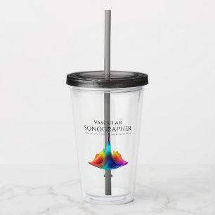 Verre En Acrylique Sonographe vasculaire - Ondes Ultrasoniques coloré