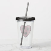 Verre En Acrylique Sortie visage coeur (Dos)