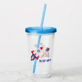 Verre En Acrylique Space Rocket Blast Off Kids Astronaut (Dos)