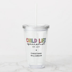 Verre En Acrylique Spécialiste de la vie d'enfant sur mesure Cadeau d