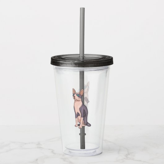 Verre En Acrylique Sphynx cat (Devant)