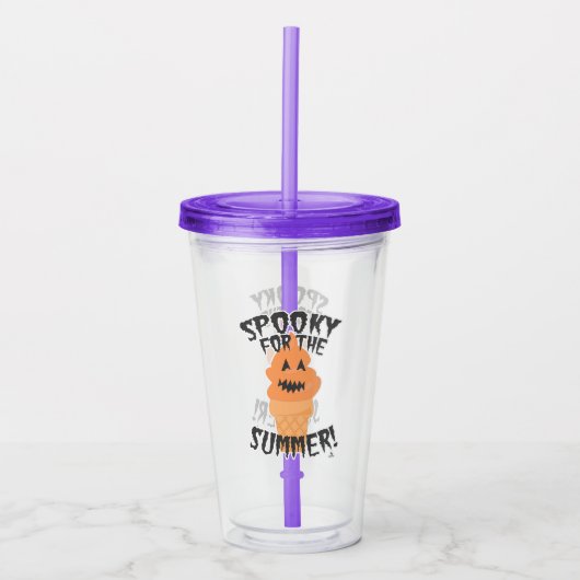 Verre En Acrylique   Spooky Summer Funny Summerween Cone Cartoon (Devant)