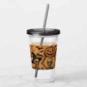 Verre En Acrylique Squelettes d'Halloween vintages/rétro (Dos)