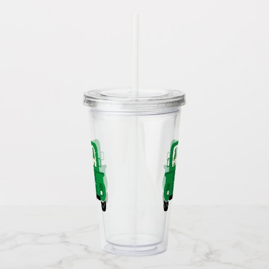 Verre En Acrylique St Patrick's Day Gnomes dans un camion (Droite)