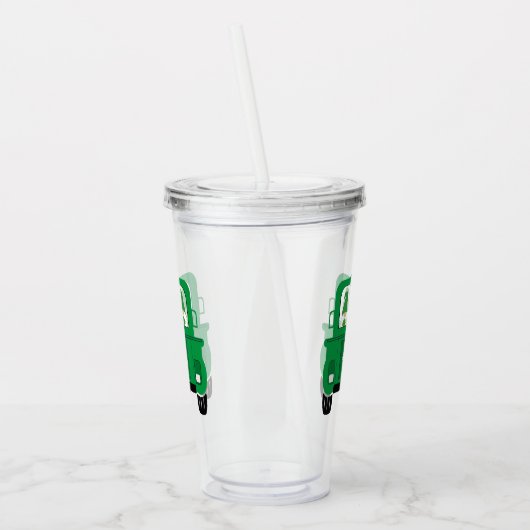 Verre En Acrylique St Patrick's Day Gnomes dans un camion (Gauche)