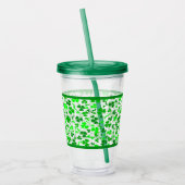 Verre En Acrylique St Patrick's Day Lucky Shamrocks Confetti (Gauche)