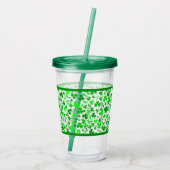 Verre En Acrylique St Patrick's Day Lucky Shamrocks Confetti (Dos)