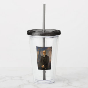 Verre En Acrylique Statue de la Liberté et président Woodrow Wilson