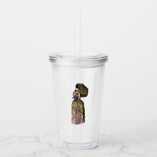 Verre En Acrylique Steampunk rose et or (Devant)