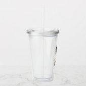 Verre En Acrylique Steampunk rose et or (Droite)