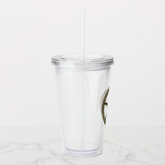 Verre En Acrylique Steampunk rose et or (Droite)