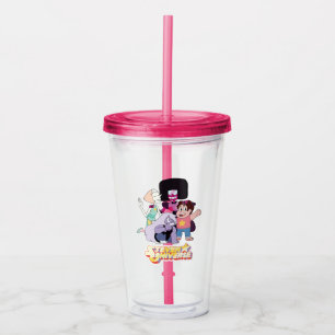 Verre En Acrylique Steven Universe   Crystal Gem Group Huddle