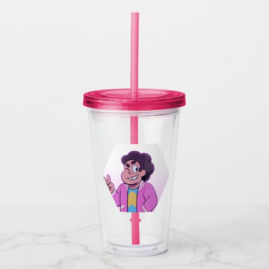 Verre En Acrylique Steven Universe | Portrait diamant rose (Devant)