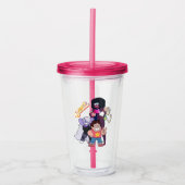 Verre En Acrylique Steven Universe | Pose du groupe Crystal Gem (Devant)