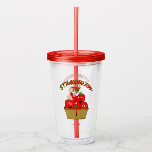 Verre En Acrylique Strawberry Time ! (Devant)