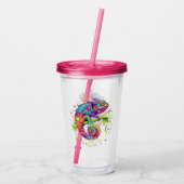 Verre En Acrylique Style d'aquarelle des teintures Chameleon (Dos)