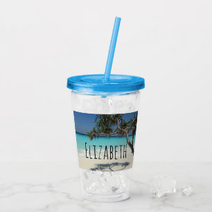 Verre En Acrylique Sunny Tropical Beach Ocean Paradise