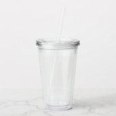 Verre En Acrylique Sur mesure 16oz, Clair (Dos)
