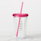 Verre En Acrylique Swag Custom 16oz, Fuchsia Pink Acrylique Tumbler (Dos)