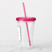 Verre En Acrylique Swag Custom 16oz, Fuchsia Pink Acrylique Tumbler (Gauche)