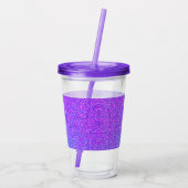 Verre En Acrylique Sweet 16 Parties scintillant d'anniversaire violet (Dos)