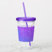 Verre En Acrylique Sweet 16 Parties scintillant d'anniversaire violet (Gauche)