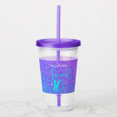 Verre En Acrylique Sweet 16 Parties scintillant d'anniversaire violet (Devant)