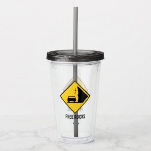 Verre En Acrylique Symbole de la route Free Rocks