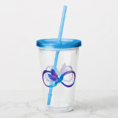 Verre En Acrylique Symbole de Neon Infinity par Glowing Hummingbird (Dos)