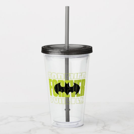 Verre En Acrylique Symbole de typographie de Batman (Devant)