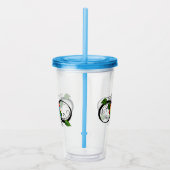 Verre En Acrylique Symbole d'infini avec Rose arc-en-ciel (Droite)