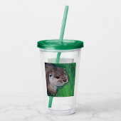 Verre En Acrylique Tableau de Little River Otter (Dos)