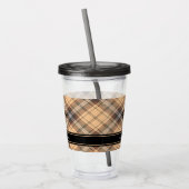 Verre En Acrylique Tartan beige et Brown (Gauche)